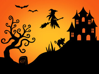 Halloween Scary Background. Halloween illustration. Halloween background. Halloween sublimation
