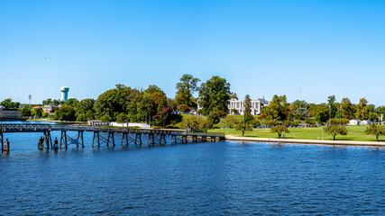 Obraz premium Foot bridge over severn river, Maryland 