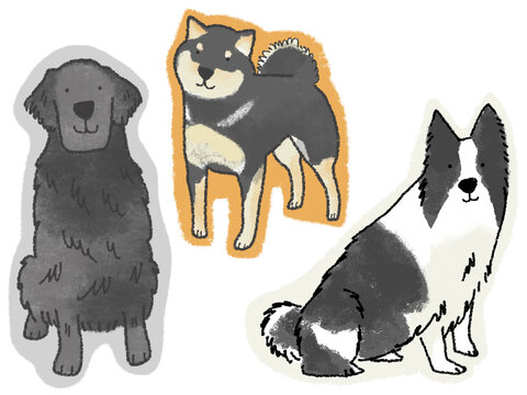 犬（大型犬・中型犬）イラスト