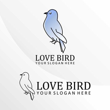 Simple and unique bird in line art image graphic icon logo design abstract concept vector stock. Can be used as a symbol related to animal.