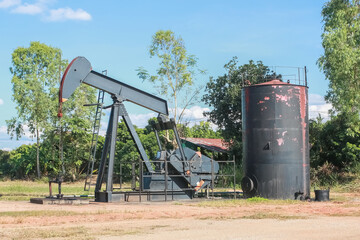 Oil pump oil rig energy industrial machine for petroleum, Fang District, Chiang Mai, Thailand