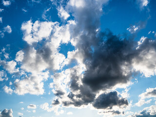 Naklejka na ściany i meble Daytime blue sky with clouds. Splash screen and background
