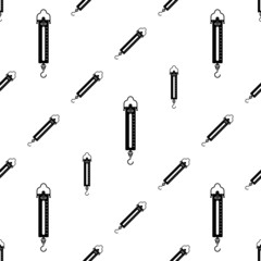 Portable Weighing Scale Icon Seamless Pattern, Weight Measuring Hanging Balance