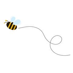Different bee and honeycomb vector and icon