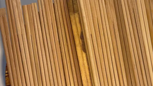 Stack Of Disposable Bamboo Chopstick