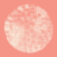 White halftone coronavirus on pink background illustration vector