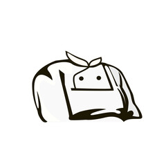 Apron line art illustraion without head