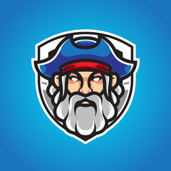 PIRATES OLD MAN MASCOT LOGO