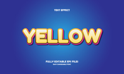 yellow text effect