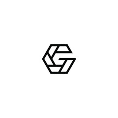 g latter vector logo abstrack