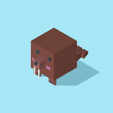 recommend clip art: walrus cubic isometric