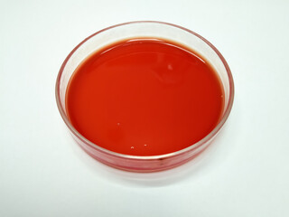 Single petri dish, isolated on white background - columbia blood agar