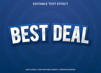 best deal text effect background template with abstract style use for business promotion and sale banner
