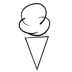 ice cream lines on a white background