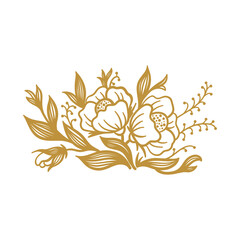 Obraz premium Flower Garland Bouquet. Vintage Floral Frame Corner. Vector illustration
