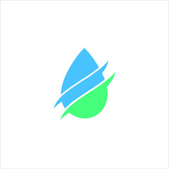 Water Drop Logo Design Abstract Element