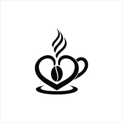 Coffee drink logo design vector template