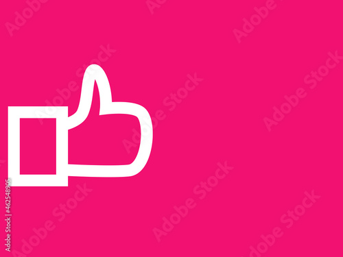 グッドボタンのシンプルなアイコンシルエットを描いたイラストレーション Abstract Wall Mural Abstra Mifaso