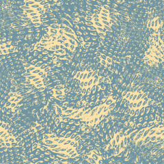  Neutral light blue yellow seamless abstract texture. Modern coastal living all over print. Irregular soft furnishing cover grunge background. High quality jpg swatch.