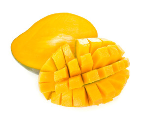 the mango fruit isolated on white background.