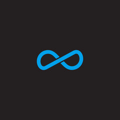 letter dp loop overlapping infinity symbol logo vector