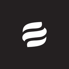 twist wind symbol simple geometric logo vector