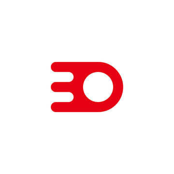 letter o fast motion run symbol logo vector