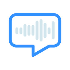 Voice messages icon. Voice messaging sign. editable color. vector illustration.