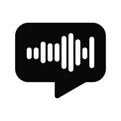 Obraz premium Voice messages icon. Voice messaging sign. editable color. vector illustration.