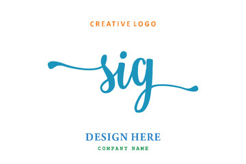 SIG lettering logo is simple, easy to understand and authoritative