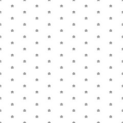 Square seamless background pattern from geometric shapes. The pattern is evenly filled with small black baby mobiles. Vector illustration on white background