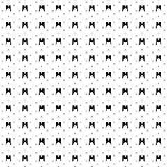 Square seamless background pattern from geometric shapes are different sizes and opacity. The pattern is evenly filled with big black women's jacket symbols. Vector illustration on white background