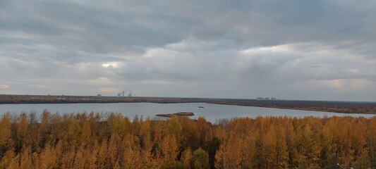 clouds over the lake