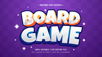 Board Game 3d Text Style Effect. Editable Illustrator Text Style.