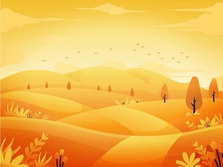 stock vector autumn fall with floral elements and falling leaves apple rowan background illustration