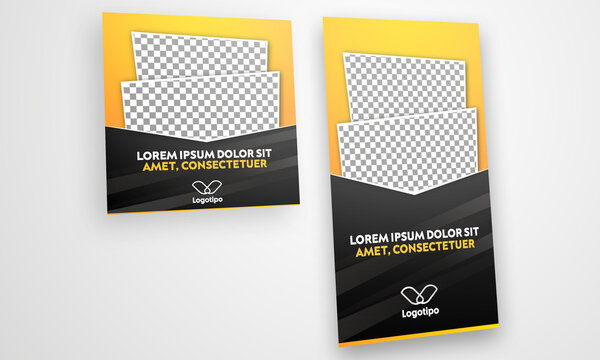 Social media post, photo, album yellow and black