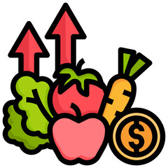 DIET FOOD filled outline icon,linear,outline,graphic,illustration