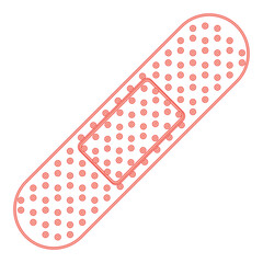 Neon band aid red color vector illustration flat style image