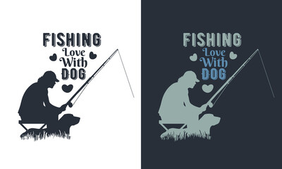 Fishing tee shirt design Dad and son fishing partners, poster, With fish and vector Template.