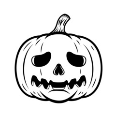 Halloween pumpkin. Design element for poster, card, banner, sign t shirt. Vector illustration