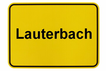 Illustration eines Stadteingangsschildes der Stadt Lauterbach