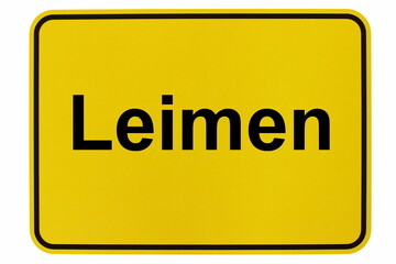 Illustration eines Stadteingangsschildes der Stadt Leimen