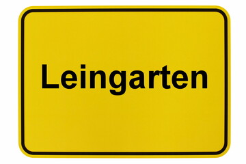 Illustration eines Stadteingangsschildes der Stadt Leingarten