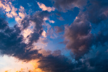 Dramatic Blue sky with some clouds