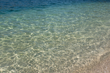 Clear blue water of Adriatic sea
