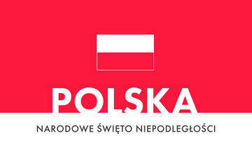 Independence day of Poland. (Polish: Narodowe Święto Niepodległości, Polska. Translation: National Independence Day, Poland.) November 11. Background, poster, card, wallpaper, banner