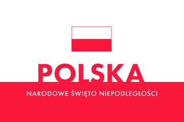 Independence day of Poland. (Polish: Narodowe Święto Niepodległości, Polska. Translation: National Independence Day, Poland, November 11) Background, poster, card, wallpaper, banner - obrazy, fototapety, plakaty