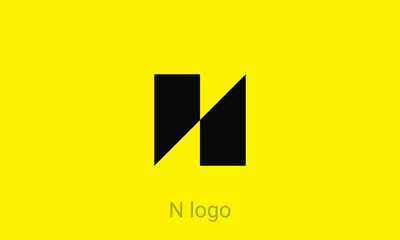 N letter circle logo Design. Line Letter Symbol Vector Illustration
