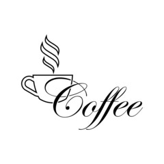 Coffee logo isolated on white background