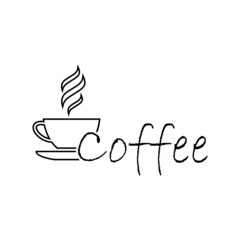 Coffee logo isolated on white background